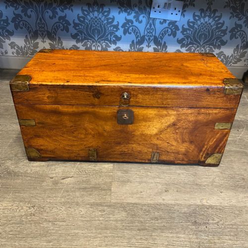 A Small Victorian Period Antique Camphor Trunk