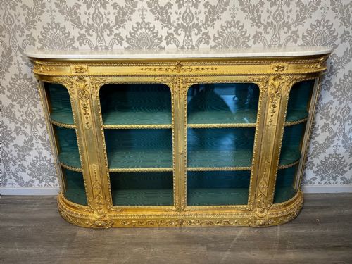 A Stunning Quality Carved Gilt Wood and Gesso Antique Credenza