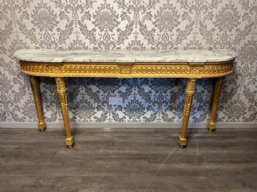 A Large French 19th Century Gilt Wood Antique Console Table