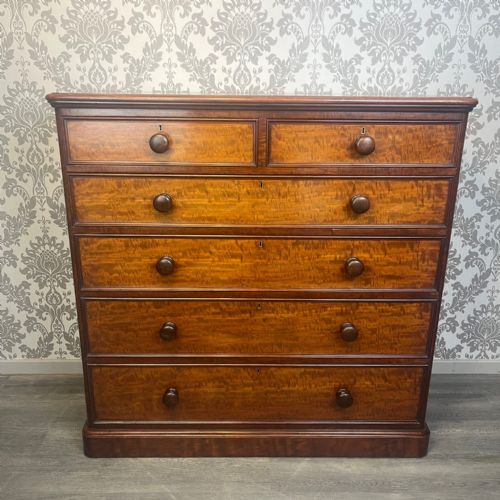 A Stunning Quality Heals of London Victorian Period Mahogany Chest of Drawers
