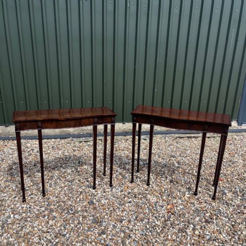 A Fine Quality Pair of Hepplewhite Design Mahogany Pier Tables