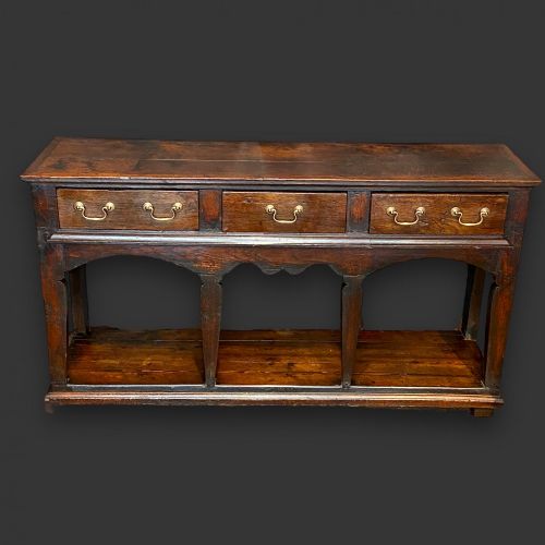 An 18th Century Three Drawer Oak Dresser Base