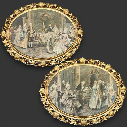 A Fine Quality Pair of Edwardian Period Prints