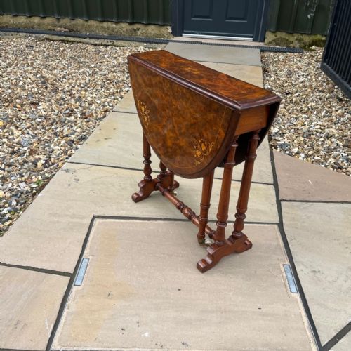 A Victorian Period "Baby" Burr Walnut Sutherland Table