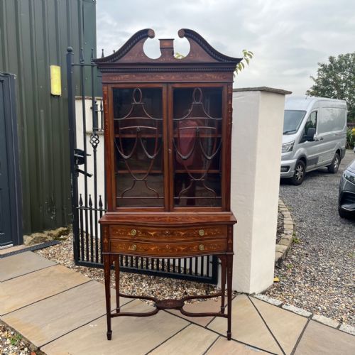 A Fine Quality Edwards and Roberts Marquetry Inlaid Cabinet