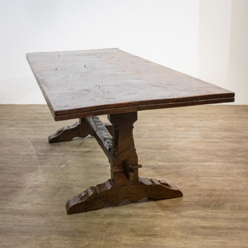 A Rustic Adzed Oak Refectory Table by Jack Grimble of Cromer.