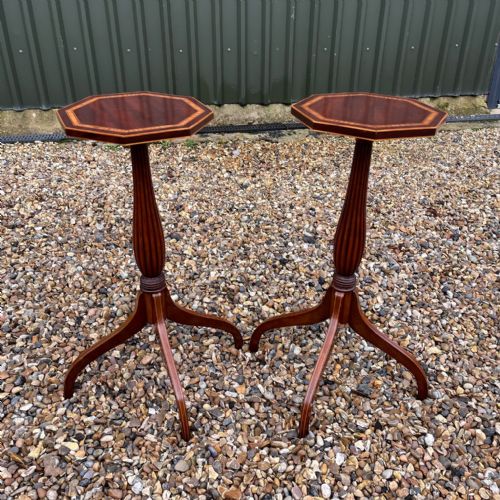 A Pair of Fine Quality Sheraton Revival Mahogany Wine Tables