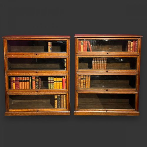 A Pair of 1920s Period Oak Bookcases