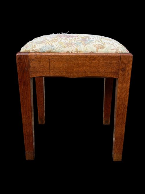A Charming Arts and Crafts Period Cotswold School Oak Stool