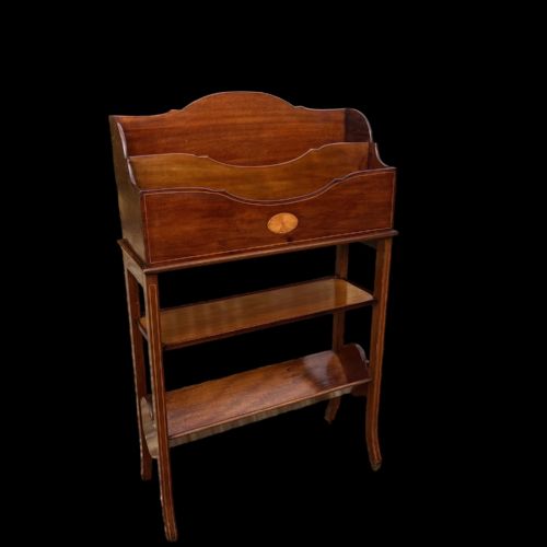 A Fine Quality Edwardian Period Mahogany Magazine Stand and Book Rack
