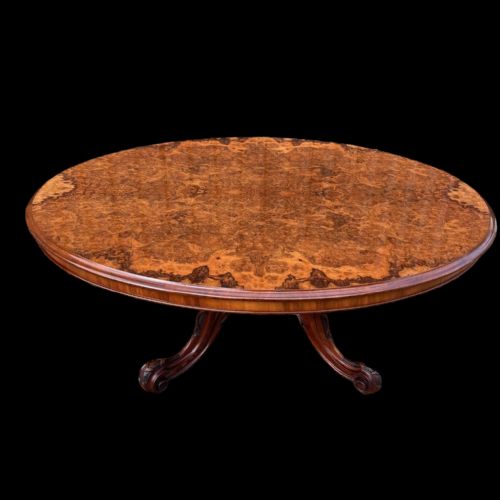 A Beautiful Victorian Period Burr Walnut Coffee Table