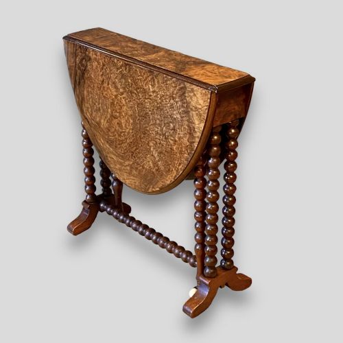 A Victorian Period Burr Walnut Baby Sutherland Table