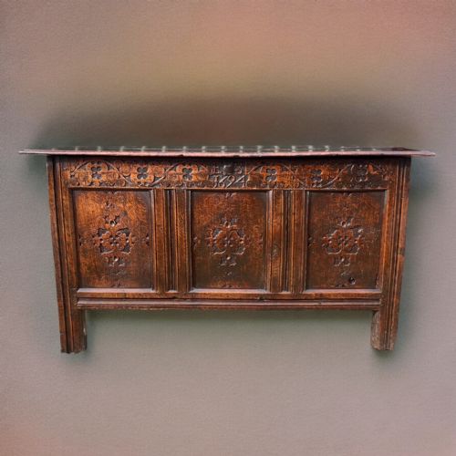 A William and Mary Period Oak Panelled Coffer