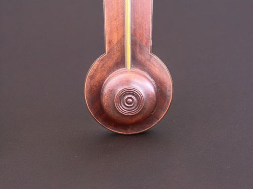A GEORGE III PERIOD MAHOGANY STICK BAROMETER - ADDITIONAL PHOTO 5