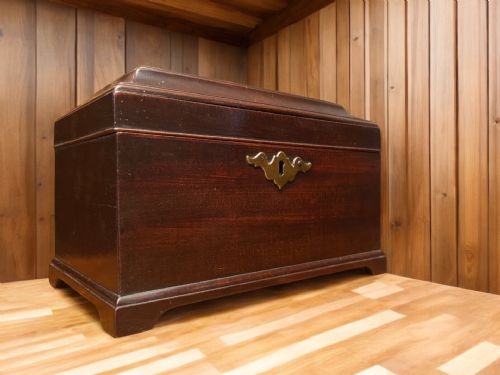 A Georgian Period Mahogany Tea Caddy