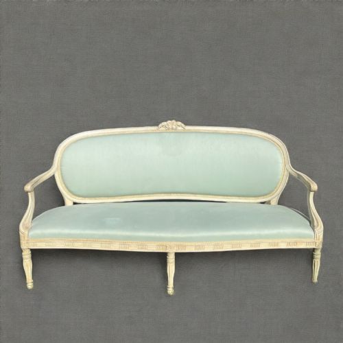 A Louis Xvi Style Painted French Sofa.