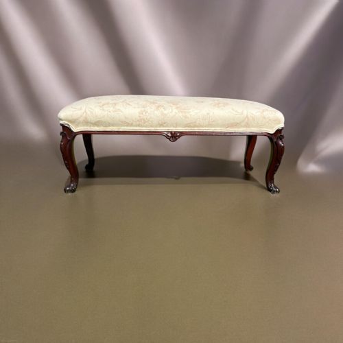A Victorian Period Mahogany Rectangular Stool