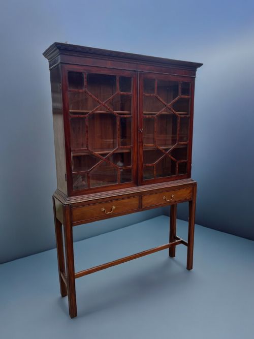 A Georgian Mahogany Bookcase on Stand