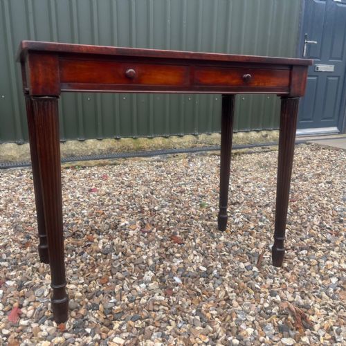 A Regency Period Mahogany Two Drawer Side Table