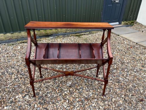 An Edwardian Period Mahogany Book Trough