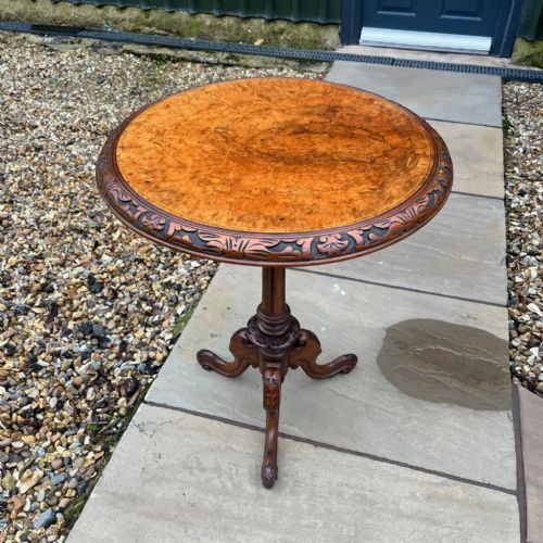 A Victorian Period Burr Walnut Occasional/wine Table