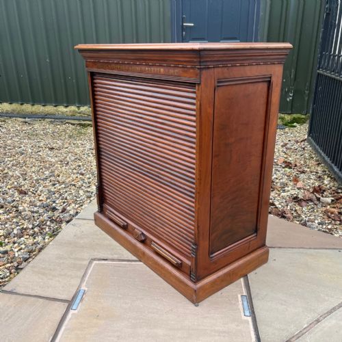 An Edwardian Period Amberg's Walnut Filing Cabinet