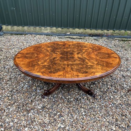 A Large Scale Burr Walnut Coffee Table.