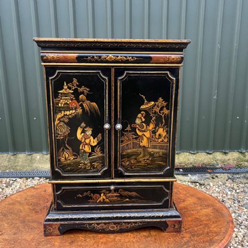 A Beautiful Miniature Chinoiserie Cabinet