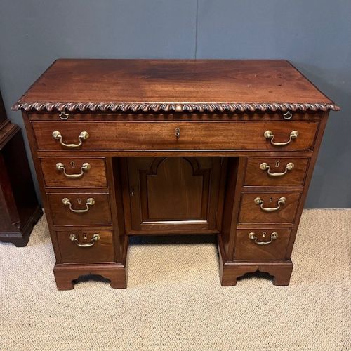 A Chippendale Period Mahogany Gentleman's Kneehole Desk