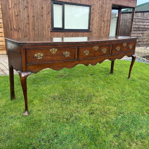 A Large Scale George III Period Oak Dresser Base