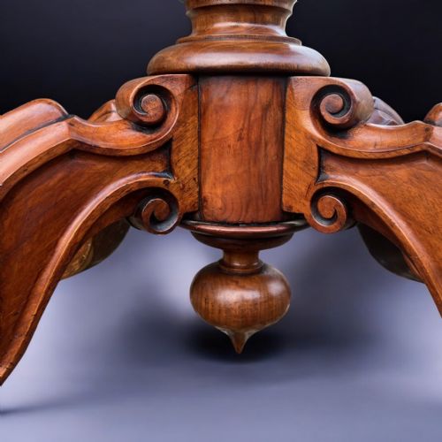 A FINE QUALITY VICTORIAN PERIOD BURR WALNUT FOLD OVER GAMES TABLE - ADDITIONAL PHOTO 10