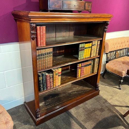 A Victorian Period Mahogany Antique Open Bookcase
