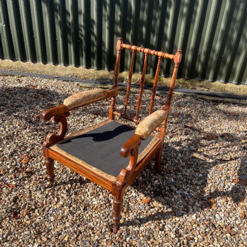 A WILLIAM IV PERIOD MAHOGANY OPEN ARMCHAIR - ADDITIONAL PHOTO 1