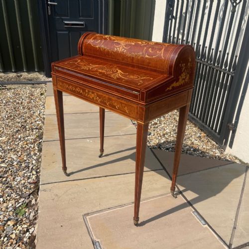 A Stunning Quality Edwards & Roberts of London Marquetry Inlaid Desk.