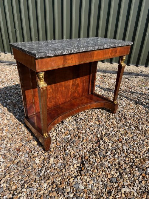 A French Empire Period Mahogany Console Table