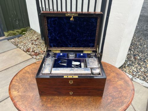 A Victorian Period Rosewood Ladies Vanity Box