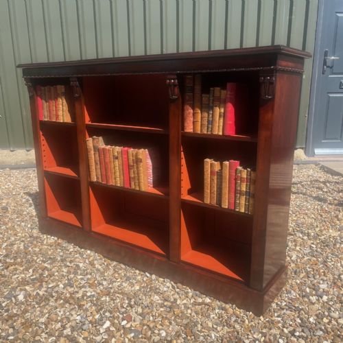 A Superb William IV Period Mahogany Open Bookcase.
