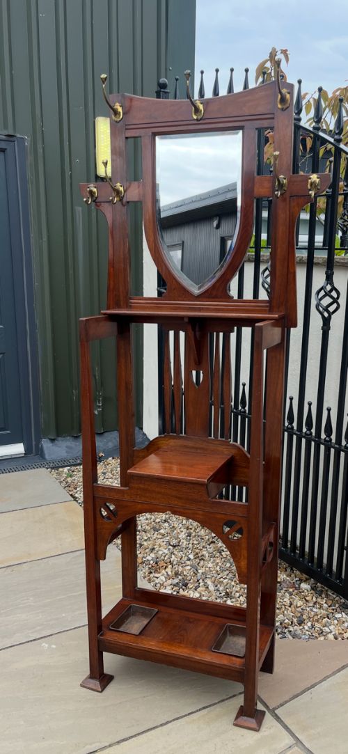 A Fine Quality Shapland & Petter Arts & Crafts Walnut Hall Stand.