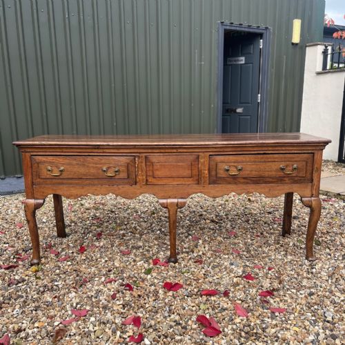 A George III Period Oak Antique Dresser Base.