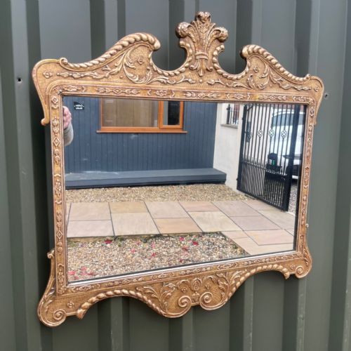 George III Style Carved Gilt Wood and Gesso Mirror