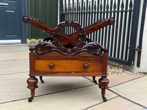 A Fine Quality William IV Period Rosewood Canterbury Designed by J.c Louden