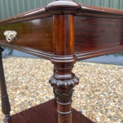 AN EXHIBITION QUALITY COLLINGSON LOCK ROSEWOOD COROMANDEL AND KINGWOOD INLAID TABLE - ADDITIONAL PHOTO 12