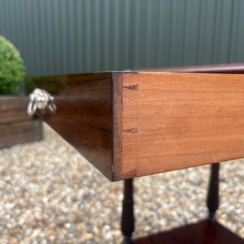 AN EXHIBITION QUALITY COLLINGSON LOCK ROSEWOOD COROMANDEL AND KINGWOOD INLAID TABLE - ADDITIONAL PHOTO 13