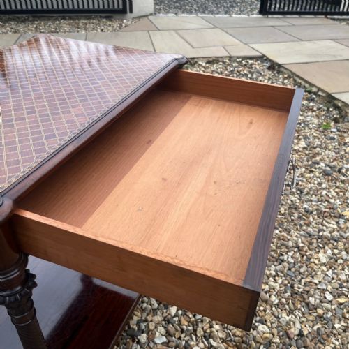 AN EXHIBITION QUALITY COLLINGSON LOCK ROSEWOOD COROMANDEL AND KINGWOOD INLAID TABLE - ADDITIONAL PHOTO 14