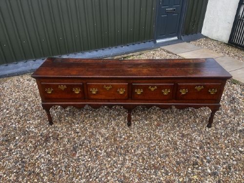 A George III Period oak dresser base View II