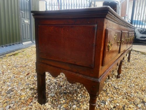 A George III Period oak dresser base View III