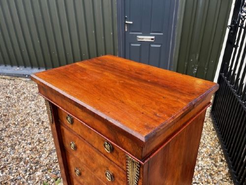 A Fine Quality Victorian Period Burr Walnut Wellington Chest View II
