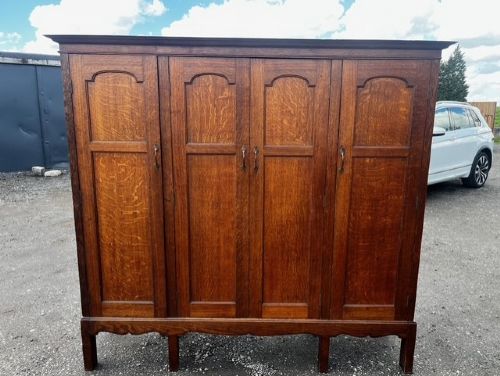 A Rare Arts & Crafts Period Oak Wardrobe/hall Robe by Arthur Simpson of Kendal