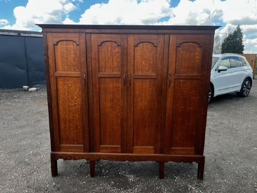 A Rare Arts & Crafts Period Oak Wardrobe/Hall Robe By Arthur Simpson Of Kendal View II