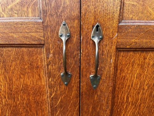 A Rare Arts & Crafts Period Oak Wardrobe/Hall Robe By Arthur Simpson Of Kendal View III